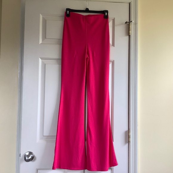 ZARA High Waisted Pull On Pants Magenta SZ S - Picture 1 of 15